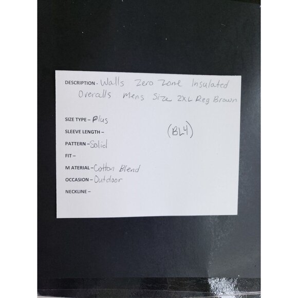 Walls Zero-Zone Mens 2XL Brown Insulated Bib Overalls Regular Cotton - Picture 10 of 10